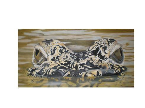 alligator Oil Canvas Animals