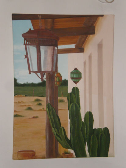 cactus Oil Canvas Landscaping