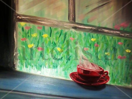 The cup of coffee