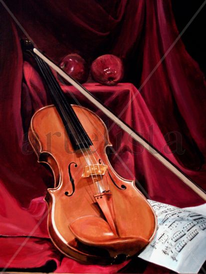 Violina e Vjeter Acrylic Canvas Still Life Paintings