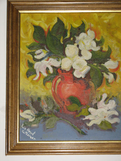 jazmines Oil Canvas Floral Painting