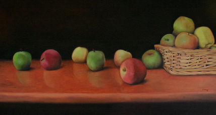 Manzanas y cesta