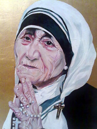 Madre  Teresa Oil Canvas Landscaping