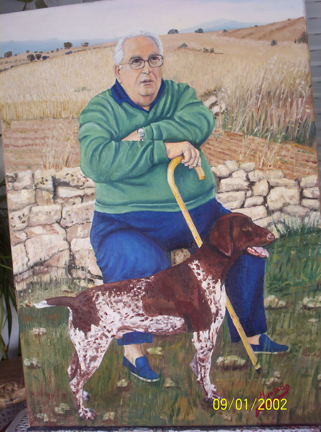 anciano con perro