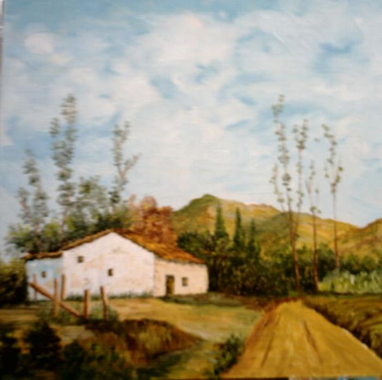 CASITA BLACA Oil Canvas Landscaping