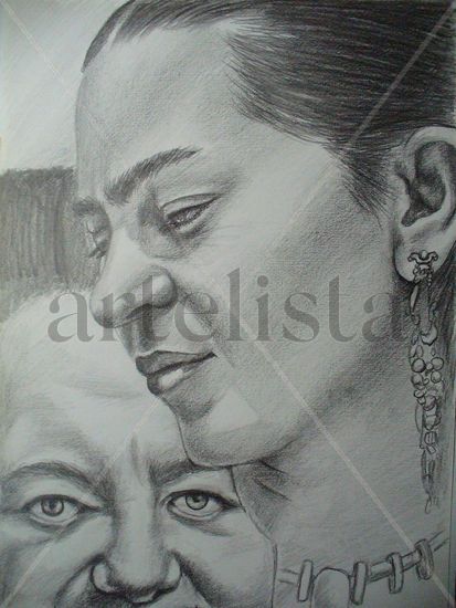 FRIDA KAHLO Pencil (Black) Paper Portrait