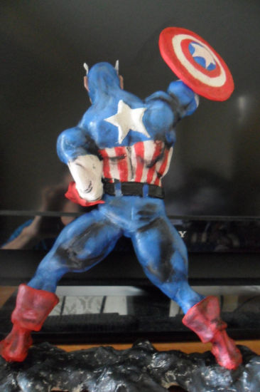 Capitan America Marble Figurative