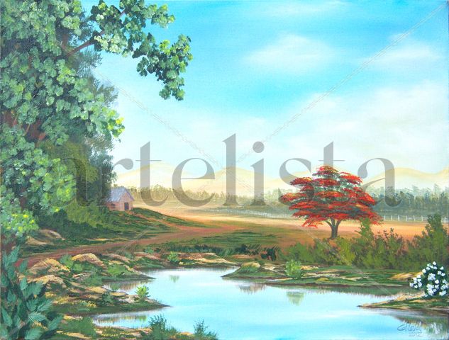 EL CHARCO Acrylic Canvas Landscaping