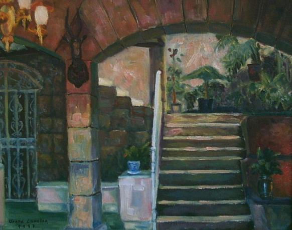 Casa gallega Oil Canvas Others