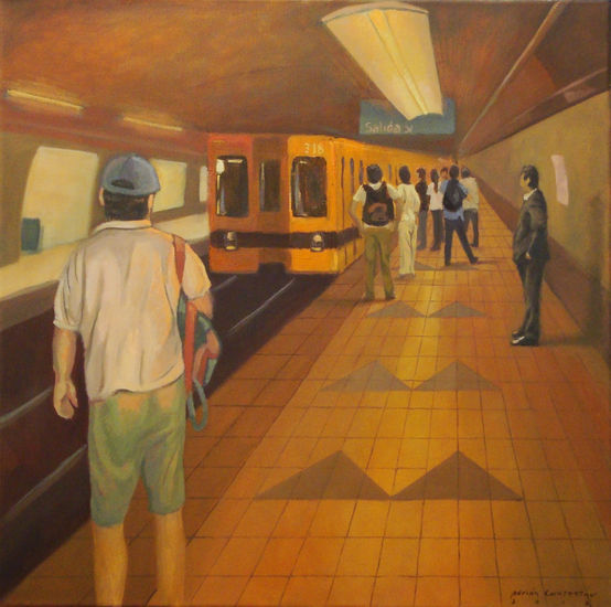 estacion san martin Oil Canvas Others