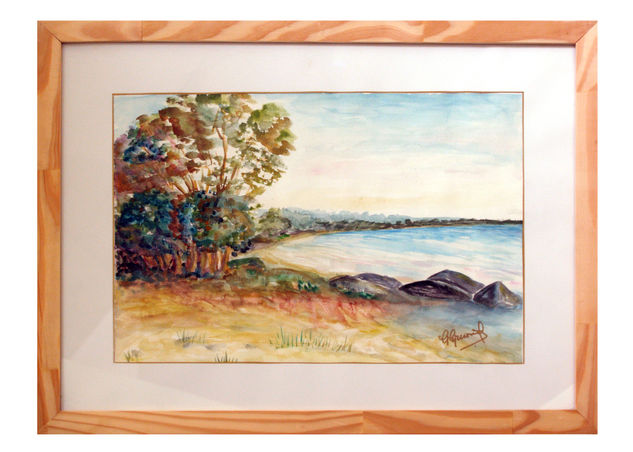 COMO LA PLAYA... Watercolour Card Landscaping