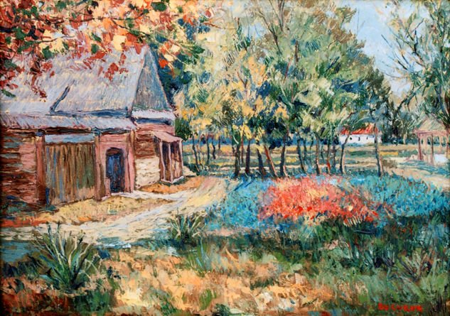 El jardín rumano. Oil Canvas Landscaping