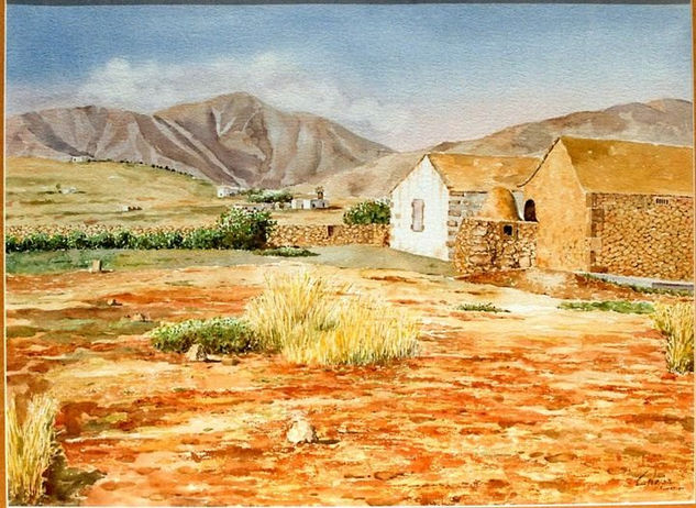 Horno de Tefía Watercolour Paper Landscaping