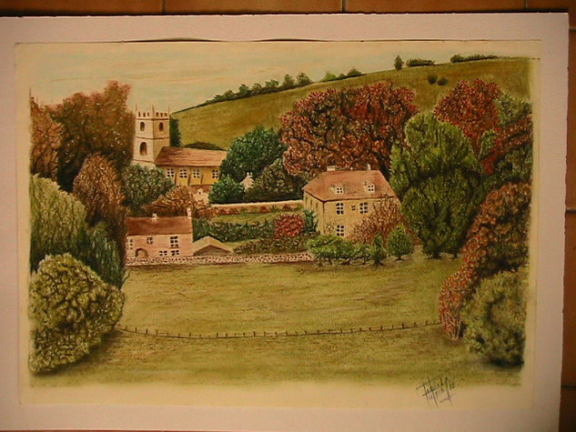 pueblo Ingles Pastel Card Landscaping