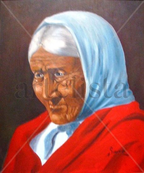 Doña francisca Oil Panel Portrait