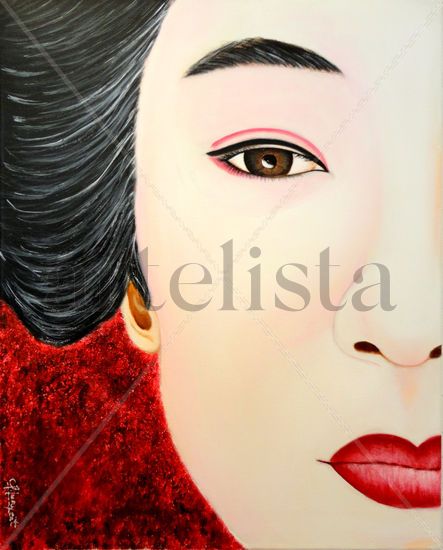 MIRADAS DE UNA GEISHA-4 Acrílico Lienzo Retrato