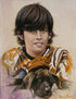 "NIÑO MOTERO CON PERRITA"