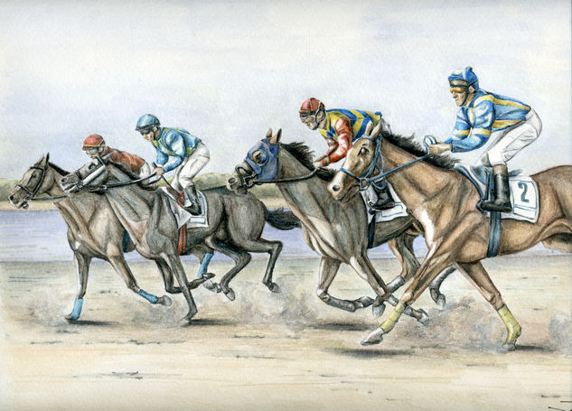 Carrera en Sanlucar III Watercolour Paper Sports