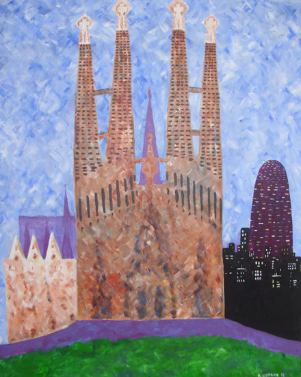 Sagrada Familia Acrylic Canvas Landscaping