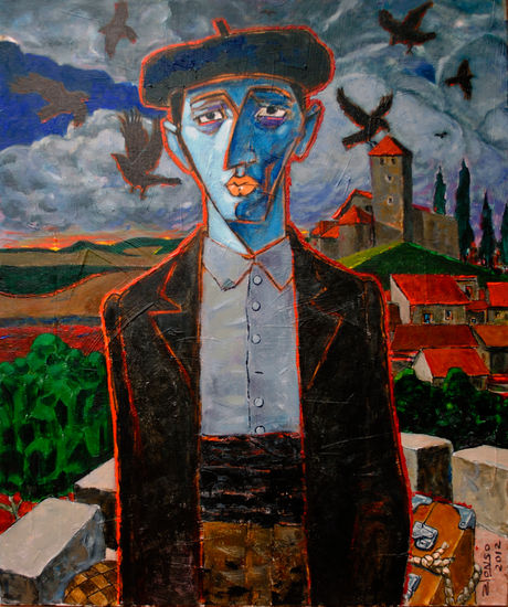 ESPAÑA, 1959 Acrylic Canvas Figure Painting