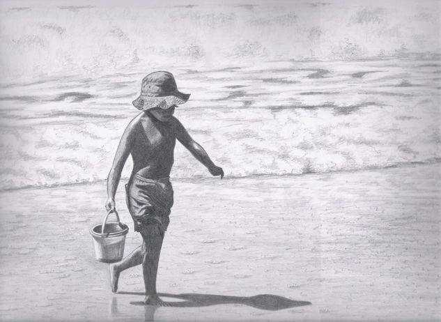 Lautaro en la playa Lápiz