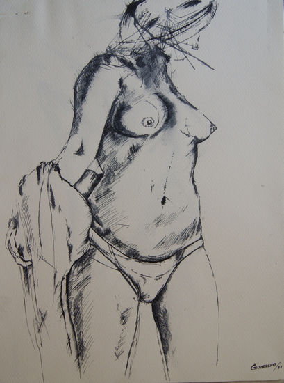 S/T Ink Card Nude Paintings