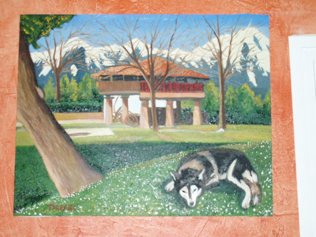 luna reposando Oil Canvas Landscaping