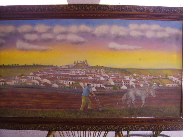 La labranza en Paymogo Oil Canvas Landscaping