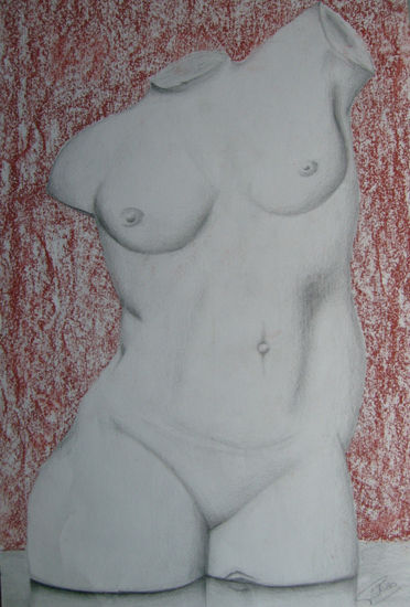 Torso femenino Mixed Media