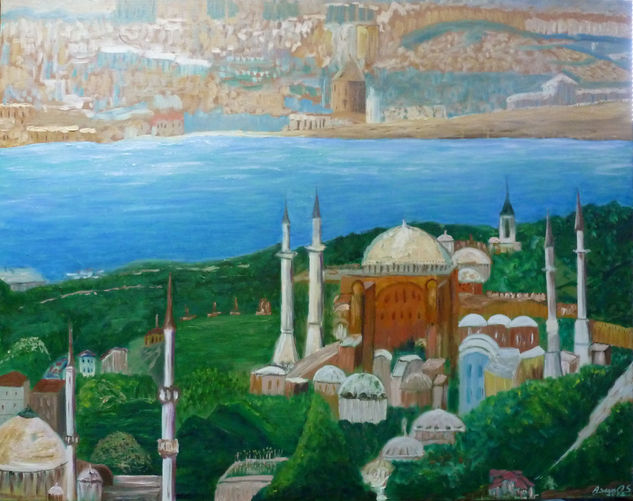 Estambul Óleo Lienzo Paisaje