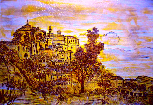 PAISAJE 32 Media Mixta Cartulina Paisaje