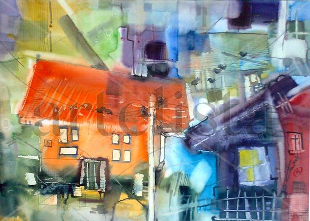 city 3 Watercolour Paper Landscaping