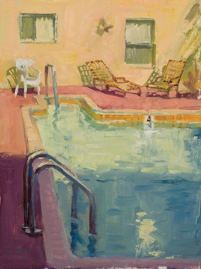 La piscina del apartamento Oil Canvas Landscaping