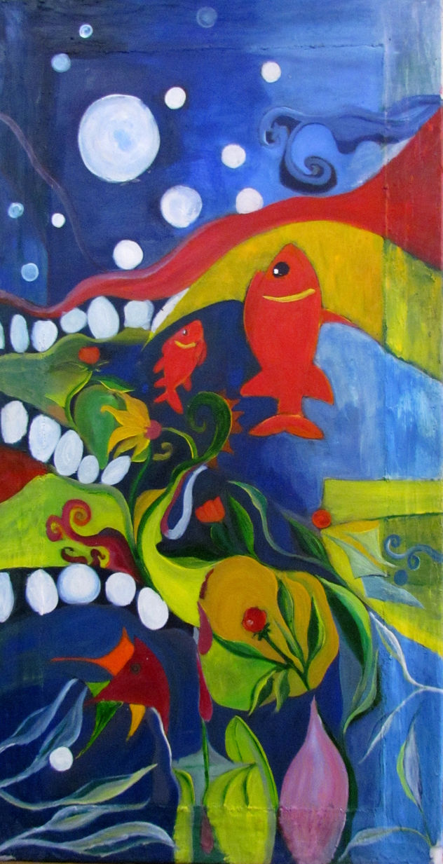 Parte central acuario y jardin