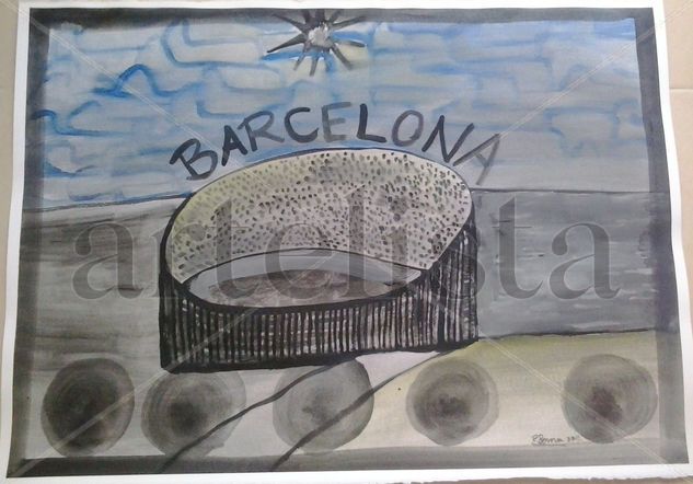 campnou, Acuarela Papel Deportes