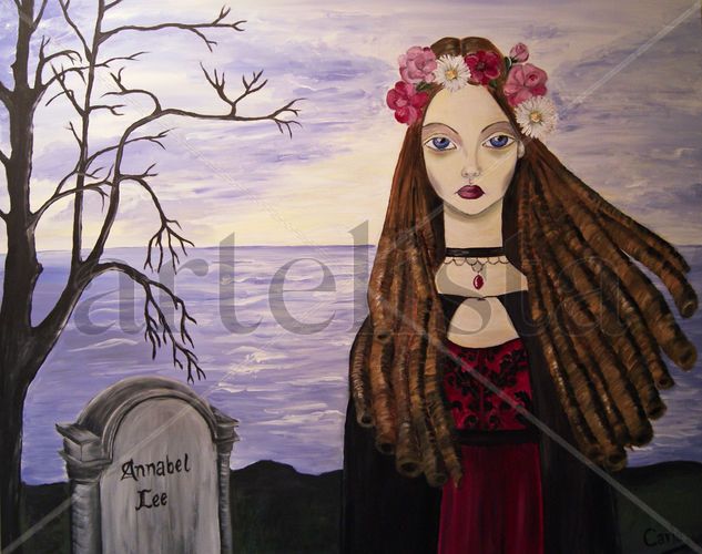 Annabel Lee Oil Canvas Figure Painting