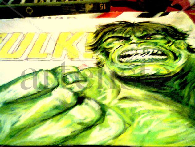 Recuerdo al Hulk de T.M. Pastel Papel Retrato