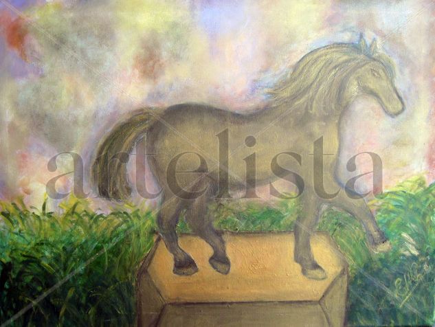 Estatua 3 Oil Canvas Animals