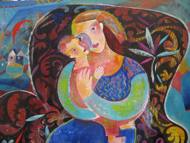 Mother & Child Óleo Lienzo Otros