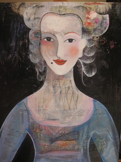 Lady in a Blue Dress