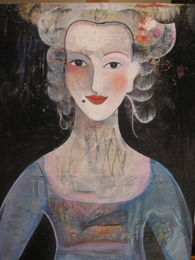Lady in a Blue Dress