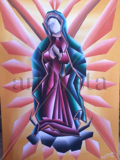 VIRGEN DE GUADALUPE Acrylic Canvas Figure Painting