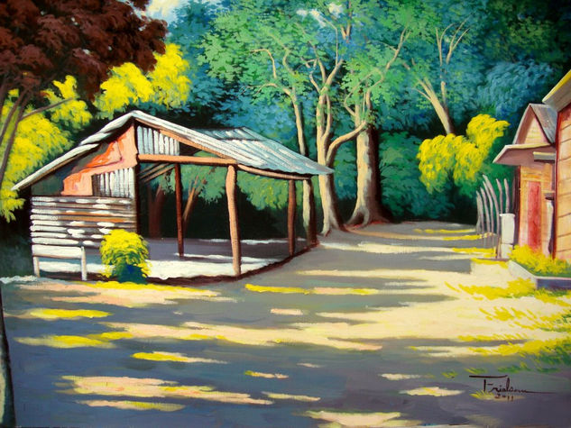 CASA CON RANCHO Oil Canvas Landscaping