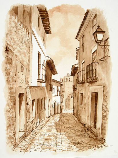 Calle de Sigüenza Watercolour Paper Landscaping