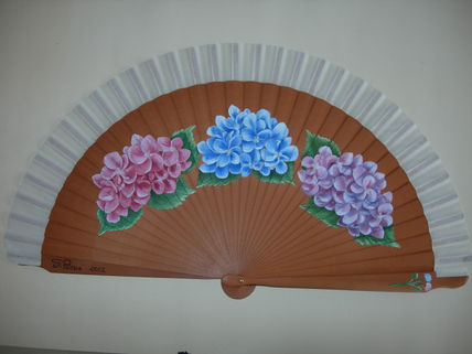 Abanico con Hortensias