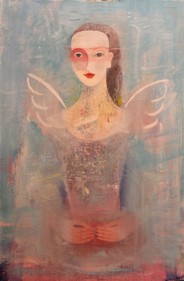 Blue Angel Oil Canvas Figure Painting