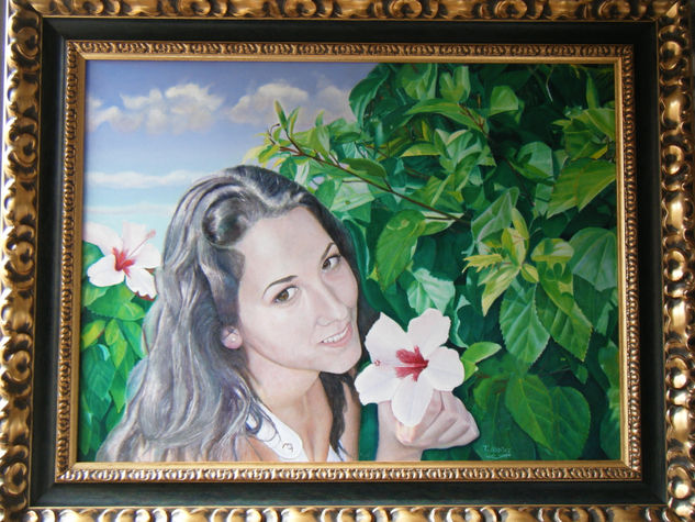 ternura y amor Oil Canvas Portrait