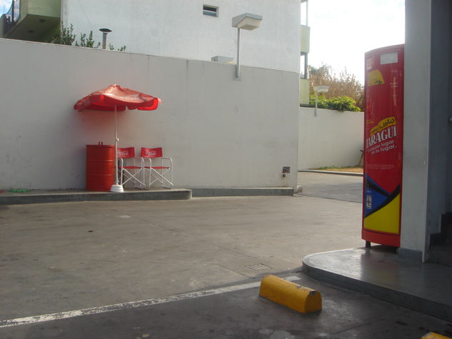 estacion de servicio a la espera Óleo Lienzo Paisaje