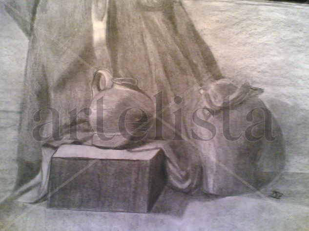 Botijos Graphite Paper Still Life Paintings