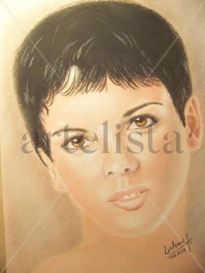 Retrato femenino. Pastel Paper Portrait